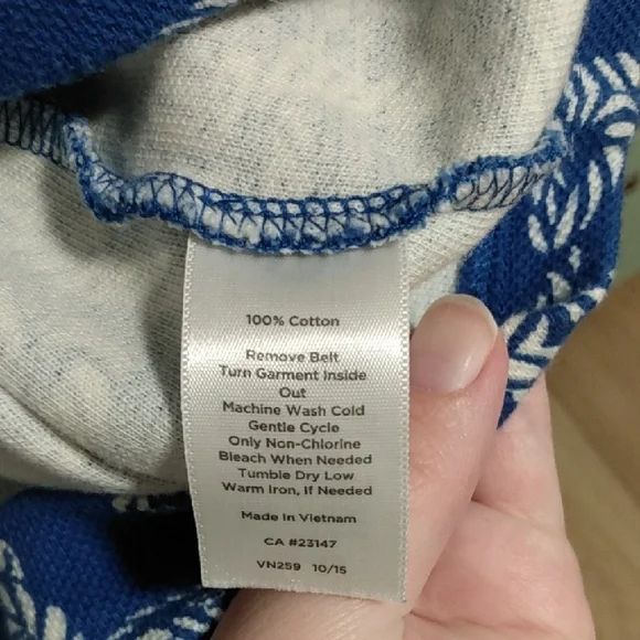 Talbots Blue and White Tie Nautical Dress - Picture 3 of 4